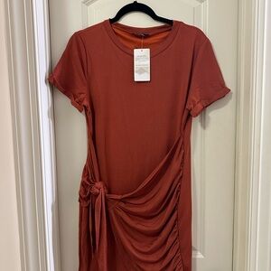 Side tie Rust Dress